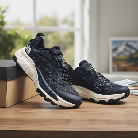 נעלי ספורט The North Face Altamesa Trail 500 לגברים - שחור/לבן / בד רשת נושם ומאוור / ר סוליה בולמת זעזועים לנוחות מירבית / עמידות גבוהה ועיצוב קליל